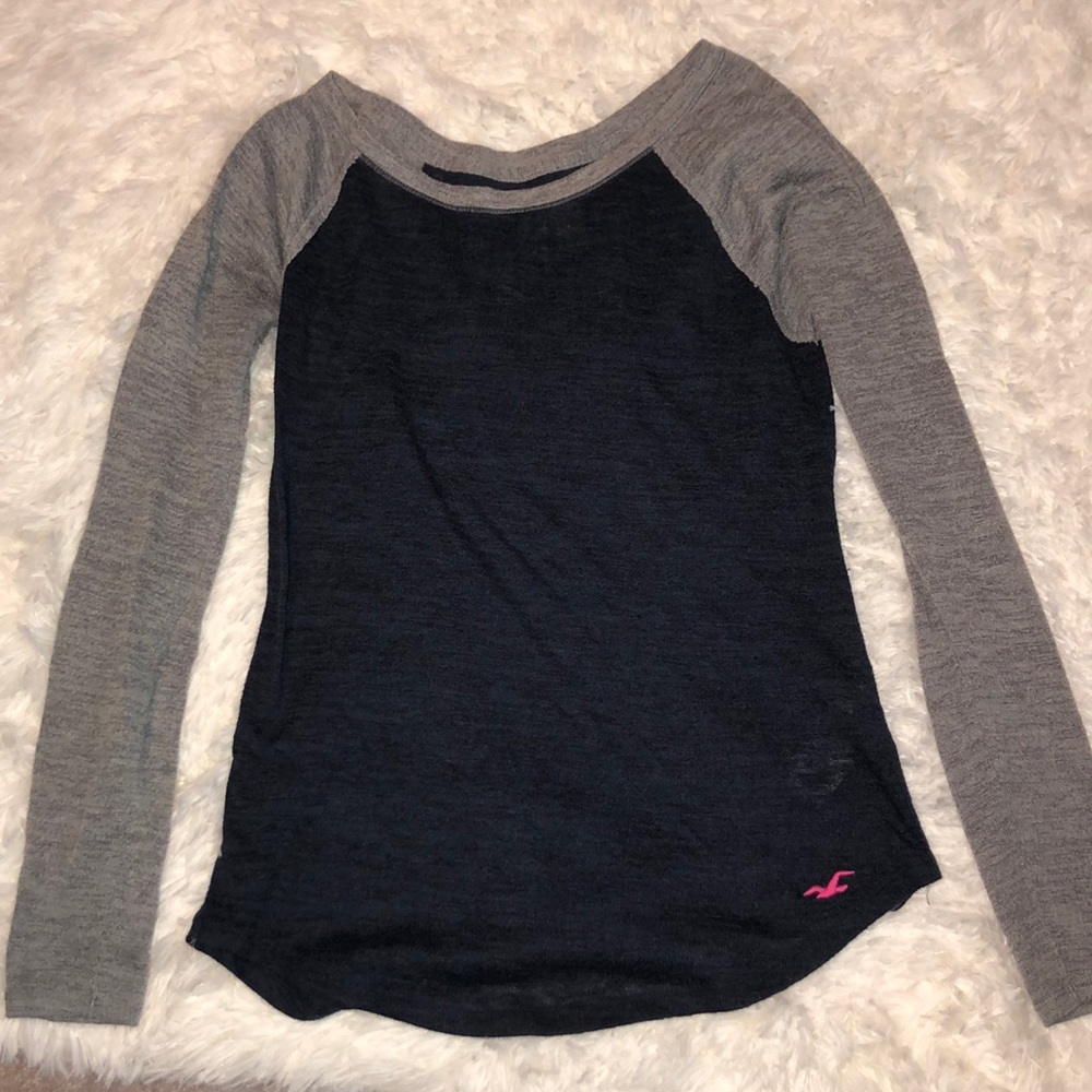 Hollister baseball long sleeve tee